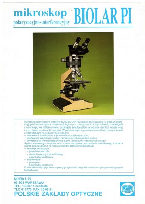 Mikroskop polaryzacyjno-interferencyjny Biolar PI -1.jpg